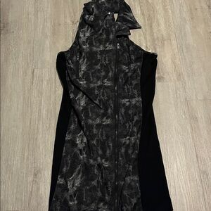 Stylish Black and Gray Sleeveless Dress